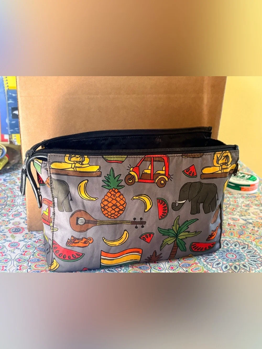 Prada Tessuto Stampato Cosmetic Pouch